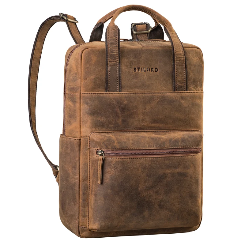 "Lilo" Großer Echtleder Rucksack Damen mit Laptopfach 15,6 Zoll