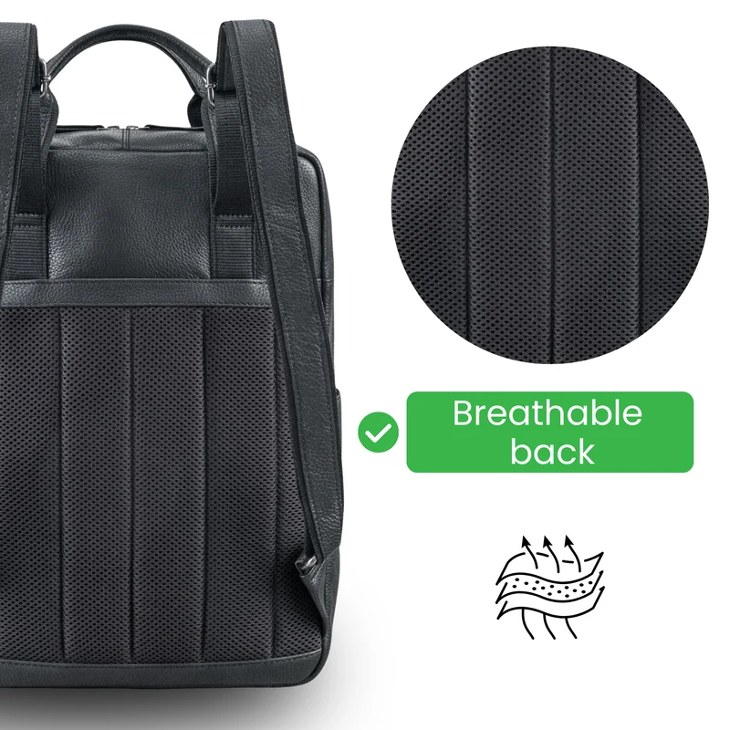 "Lilo" Großer Echtleder Rucksack Damen mit Laptopfach 15,6 Zoll