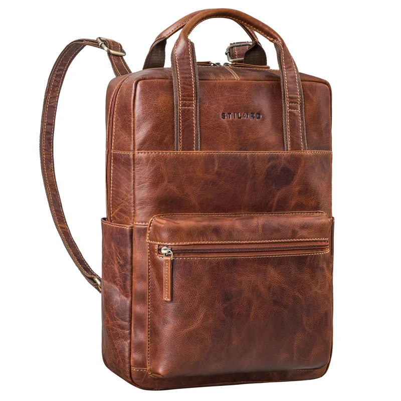 "Lilo" Großer Echtleder Rucksack Damen mit Laptopfach 15,6 Zoll