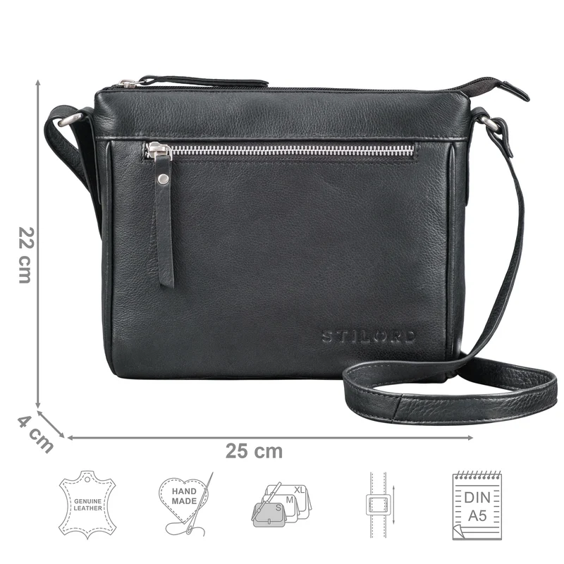 "Mirabelle" Zeitlose Lederdatsche Handtasche Damen zum Umhängen
