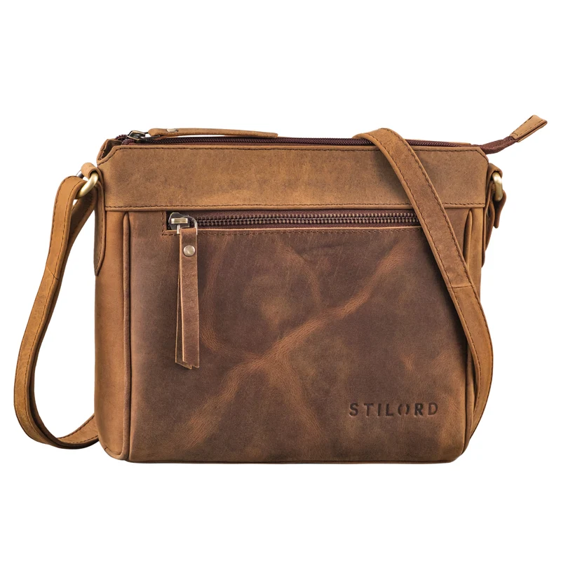 "Mirabelle" Zeitlose Lederdatsche Handtasche Damen zum Umhängen