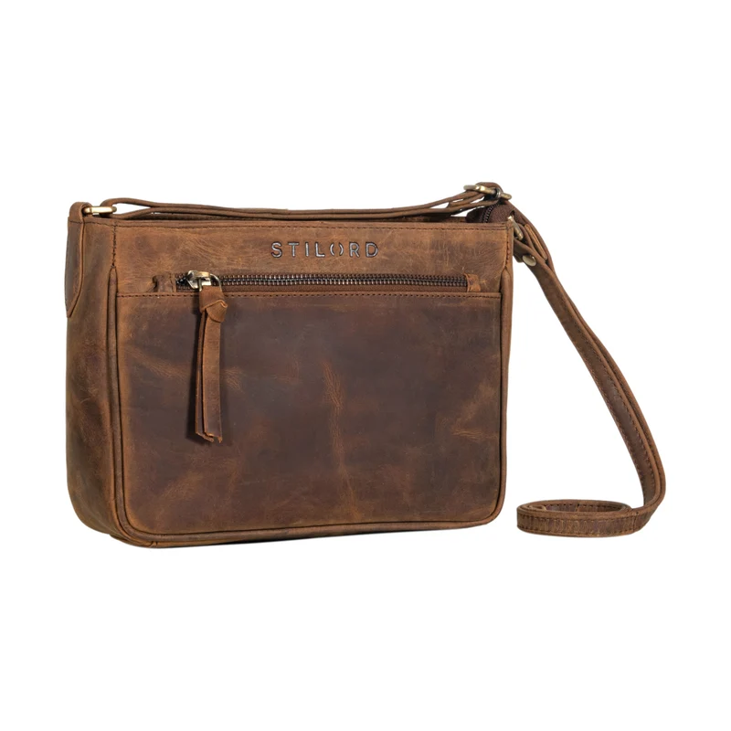 B-WARE "Lilia" 2-in-1 Umhängetasche Damen Handtasche Leder