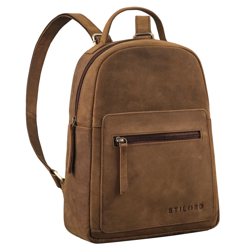 "Luisa" Kleiner Lederrucksack Damen Echtleder Rucksack Cityrucksack