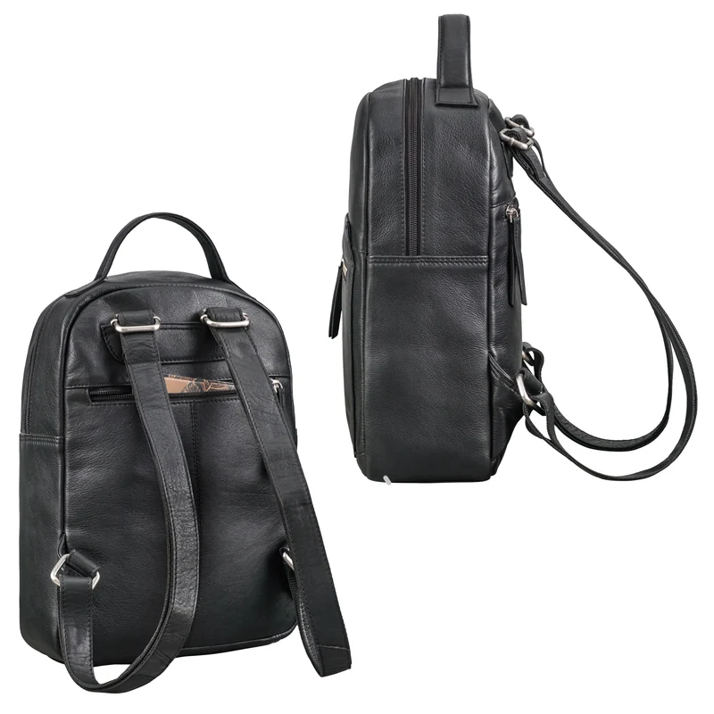 "Luisa" Kleiner Lederrucksack Damen Echtleder Rucksack Cityrucksack