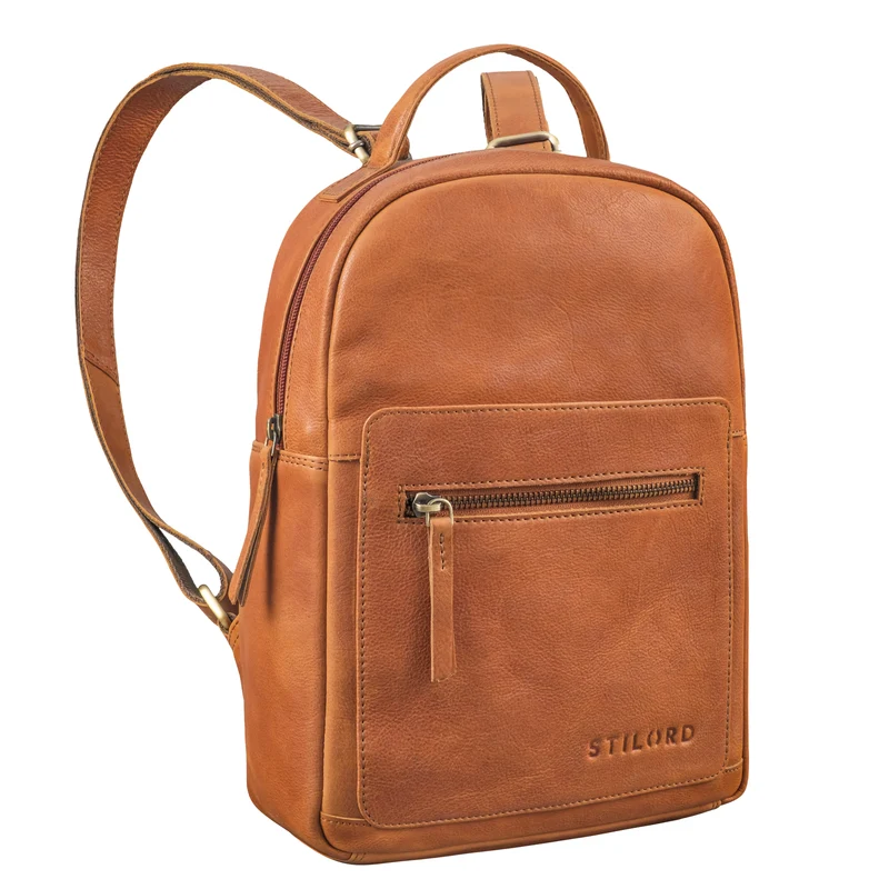 "Luisa" Kleiner Lederrucksack Damen Echtleder Rucksack Cityrucksack