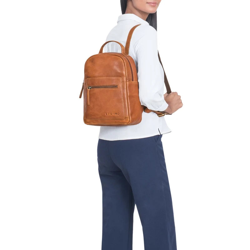 "Luisa" Kleiner Lederrucksack Damen Echtleder Rucksack Cityrucksack