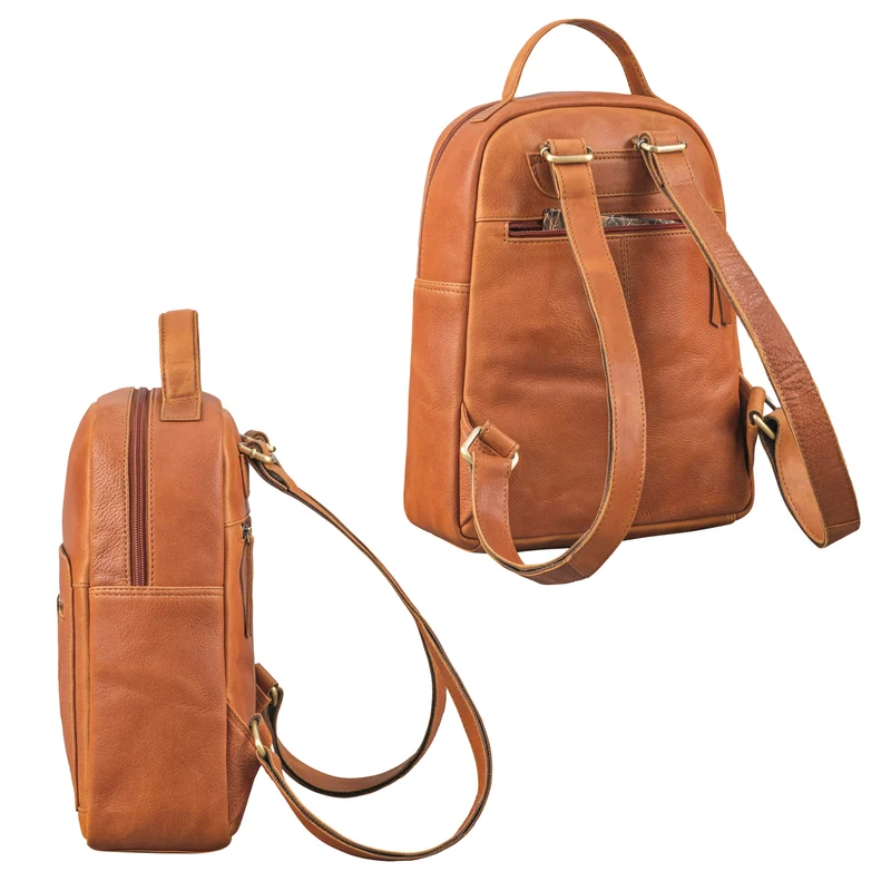 "Luisa" Kleiner Lederrucksack Damen Echtleder Rucksack Cityrucksack