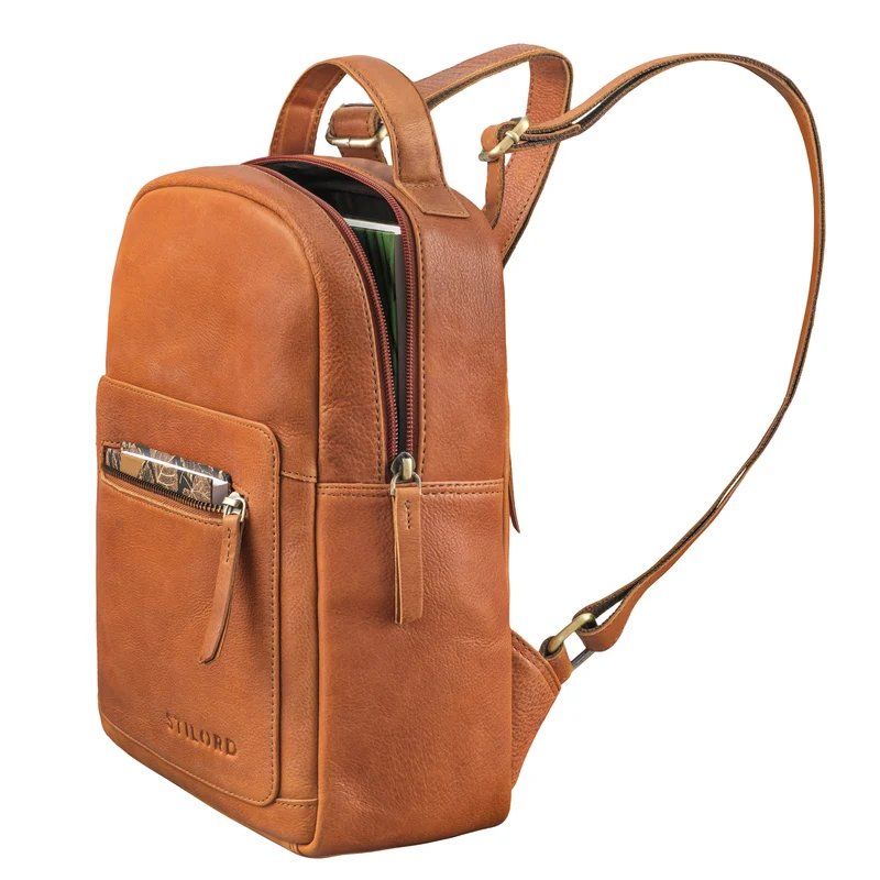 "Luisa" Kleiner Lederrucksack Damen Echtleder Rucksack Cityrucksack