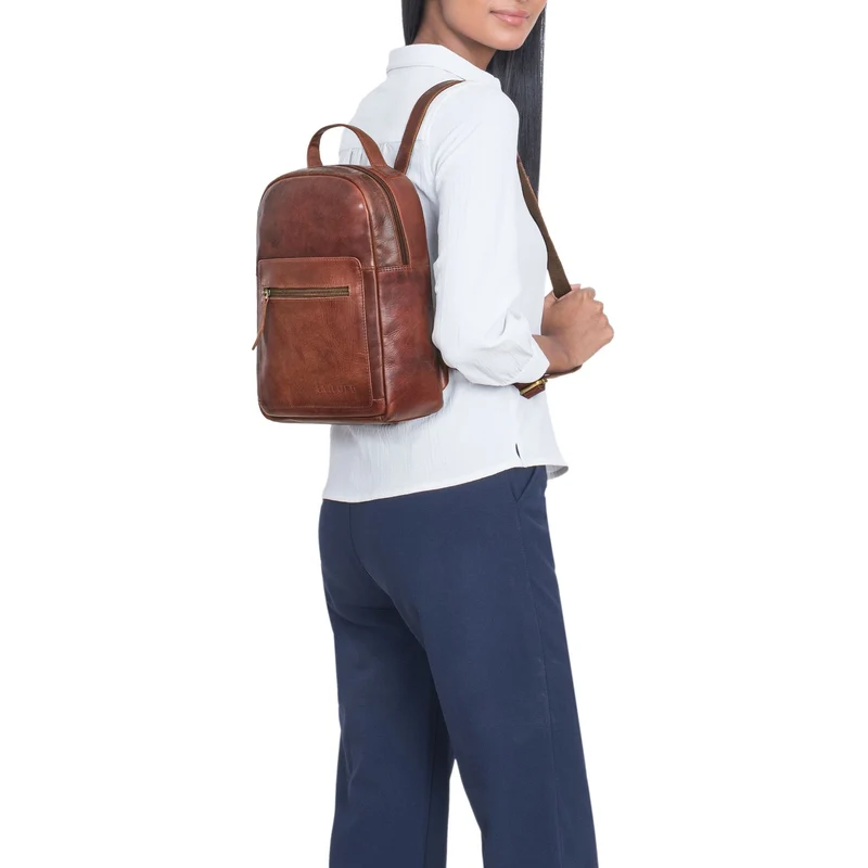 "Luisa" Kleiner Lederrucksack Damen Echtleder Rucksack Cityrucksack