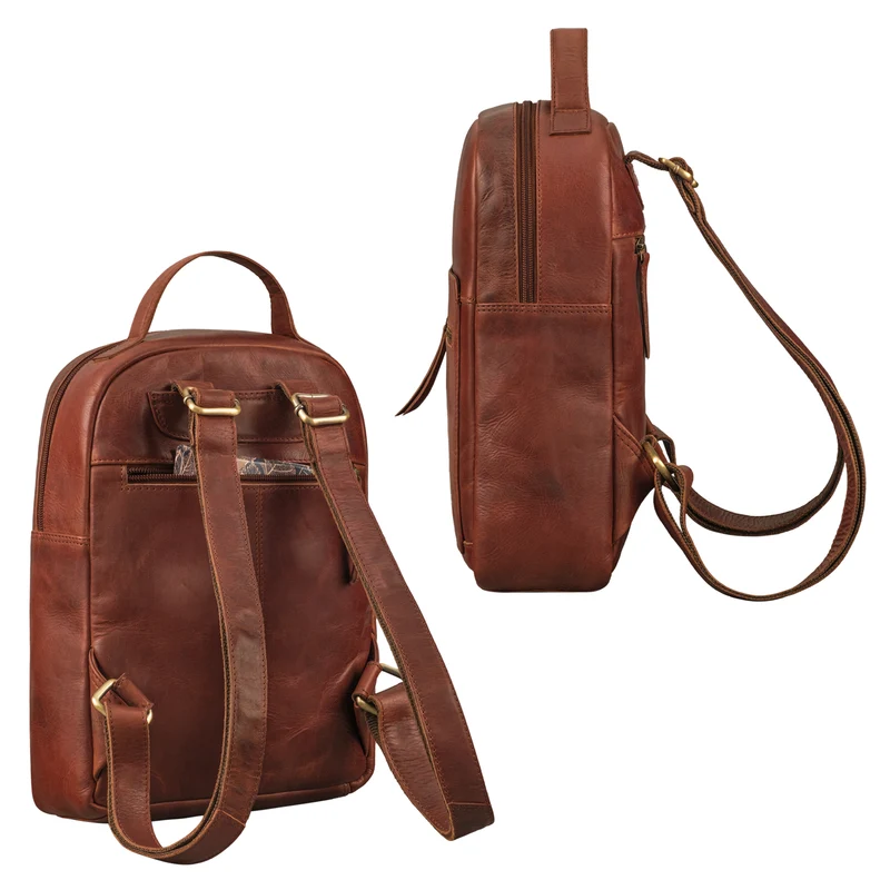 "Luisa" Kleiner Lederrucksack Damen Echtleder Rucksack Cityrucksack