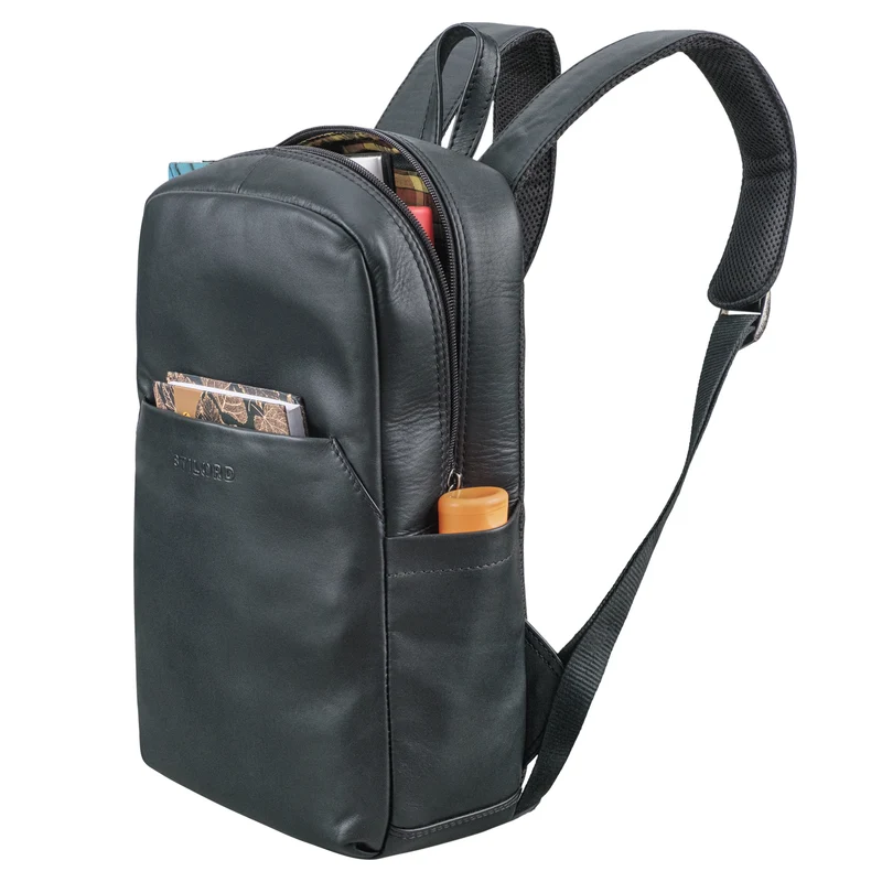 "Kim" Kleiner Lederrucksack Damen Echtleder mit 12 Zoll Laptop-Fach