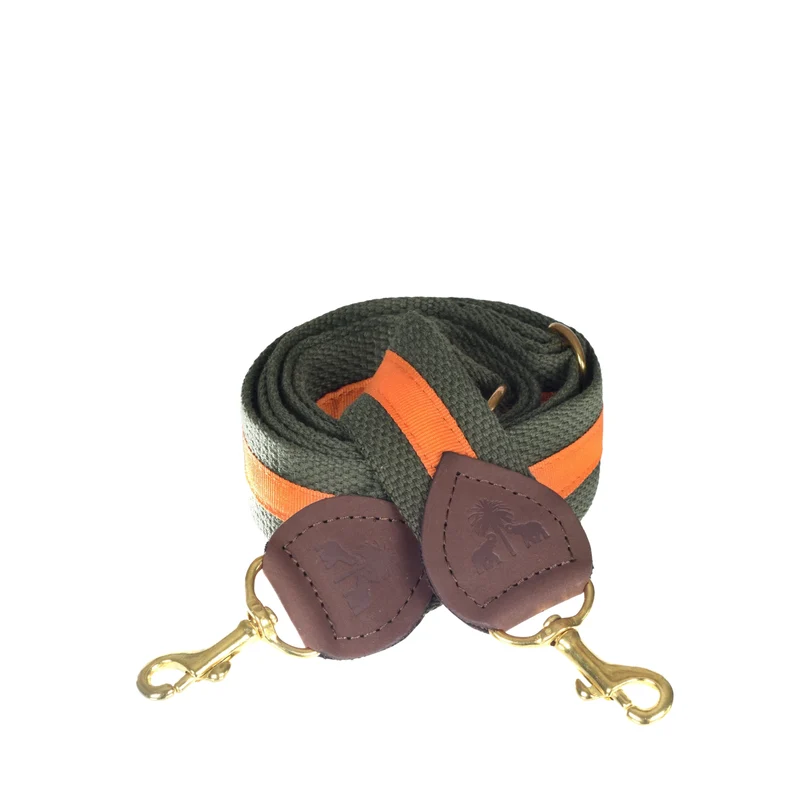 Schulterriemen Khaki & Orange