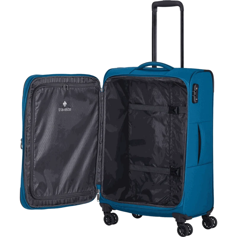 Travelite Chios 4-Rollen Trolley M 67 cm -Petrol