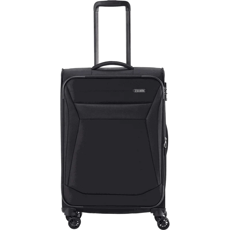 Travelite Chios 4-Rollen Trolley M 67 cm -Schwarz