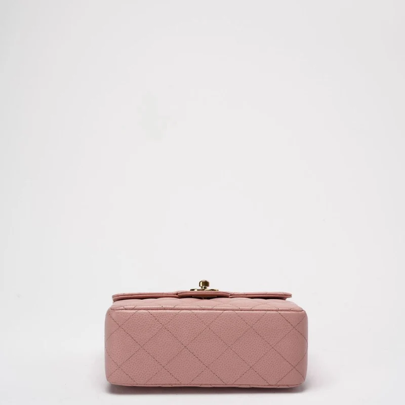 Chanel Vintage Pink Mini Square Classic Flap 2003-2004