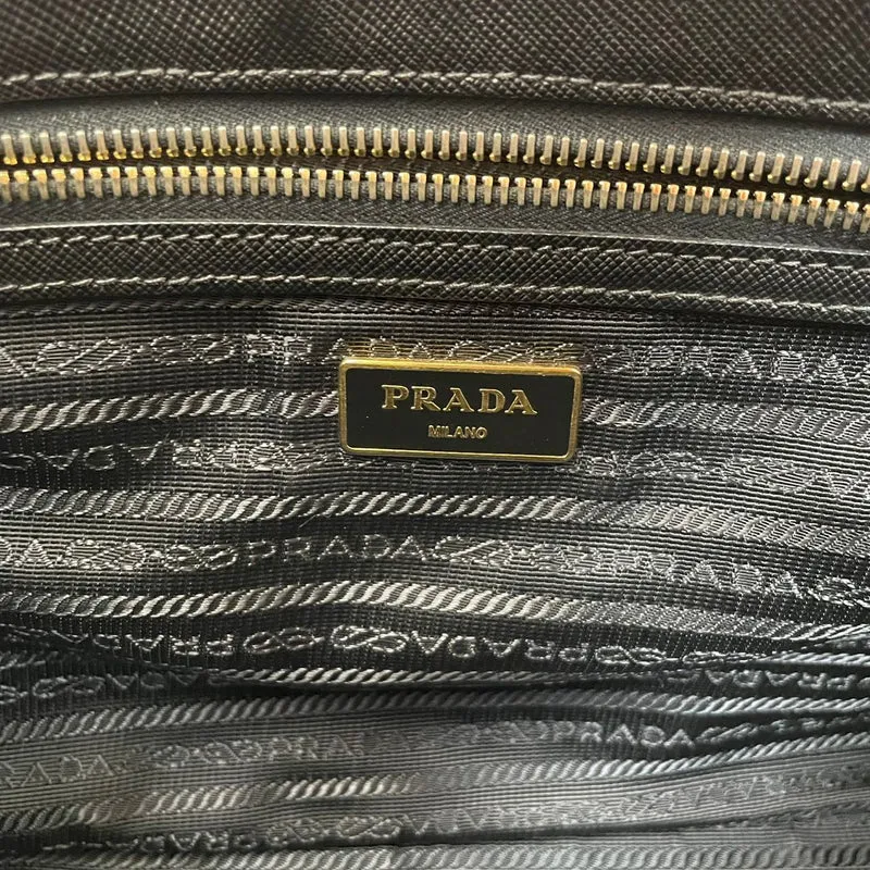 Prada Schwarze Galleria Saffiano-Ledertasche