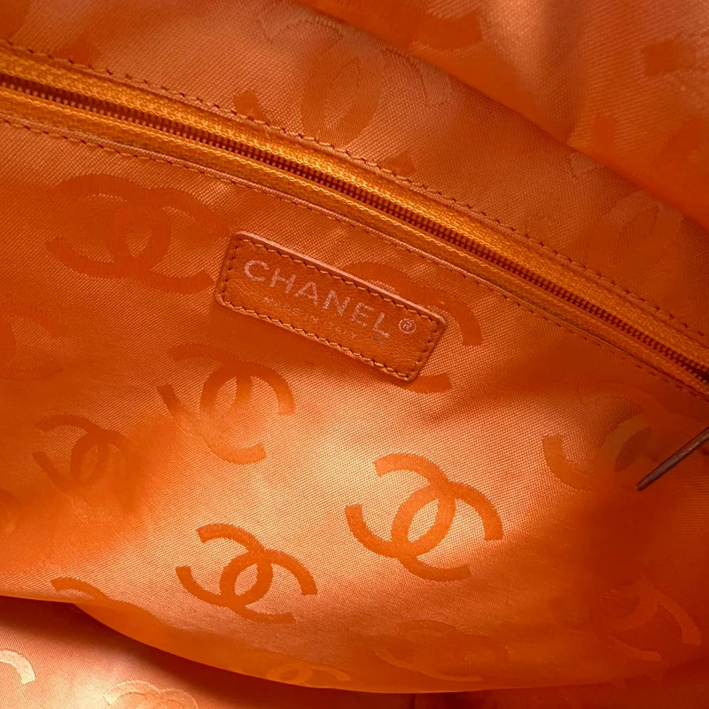 Chanel Cambon CC Tote Bag Großes weißes Lammleder