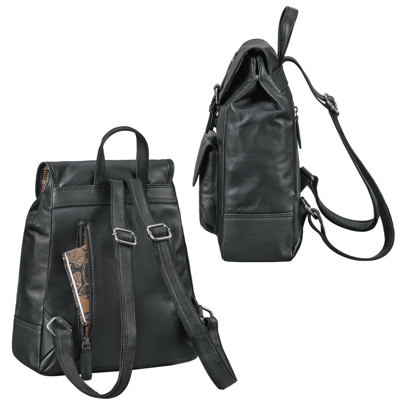 "Adele" Kleiner Rucksack Damen Leder - Tagesrucksack