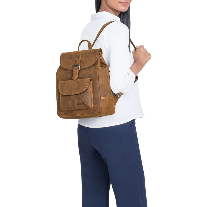 "Adele" Kleiner Rucksack Damen Leder - Tagesrucksack