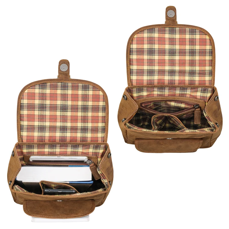 "Adele" Kleiner Rucksack Damen Leder - Tagesrucksack