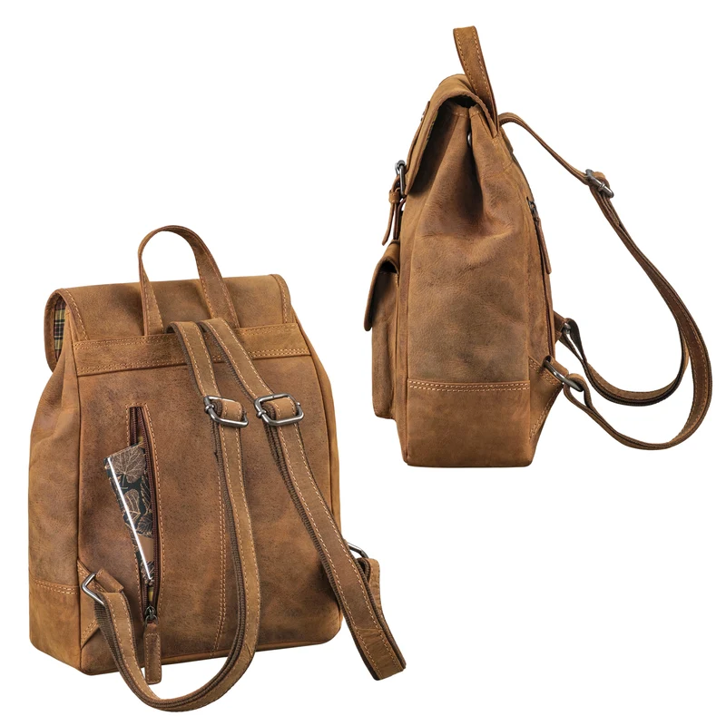 "Adele" Kleiner Rucksack Damen Leder - Tagesrucksack