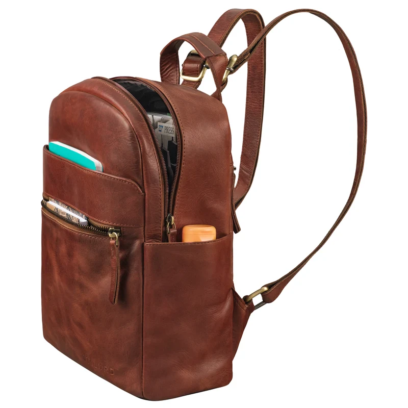 "Phineas" Lederrucksack Damen u. Herren mittel-groß