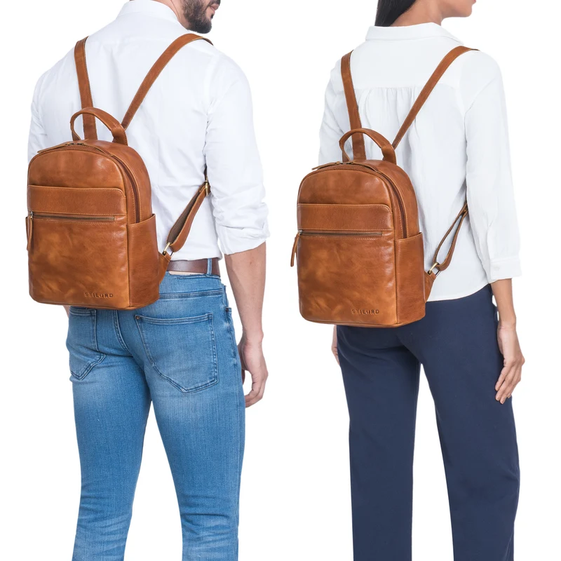 "Phineas" Lederrucksack Damen u. Herren mittel-groß
