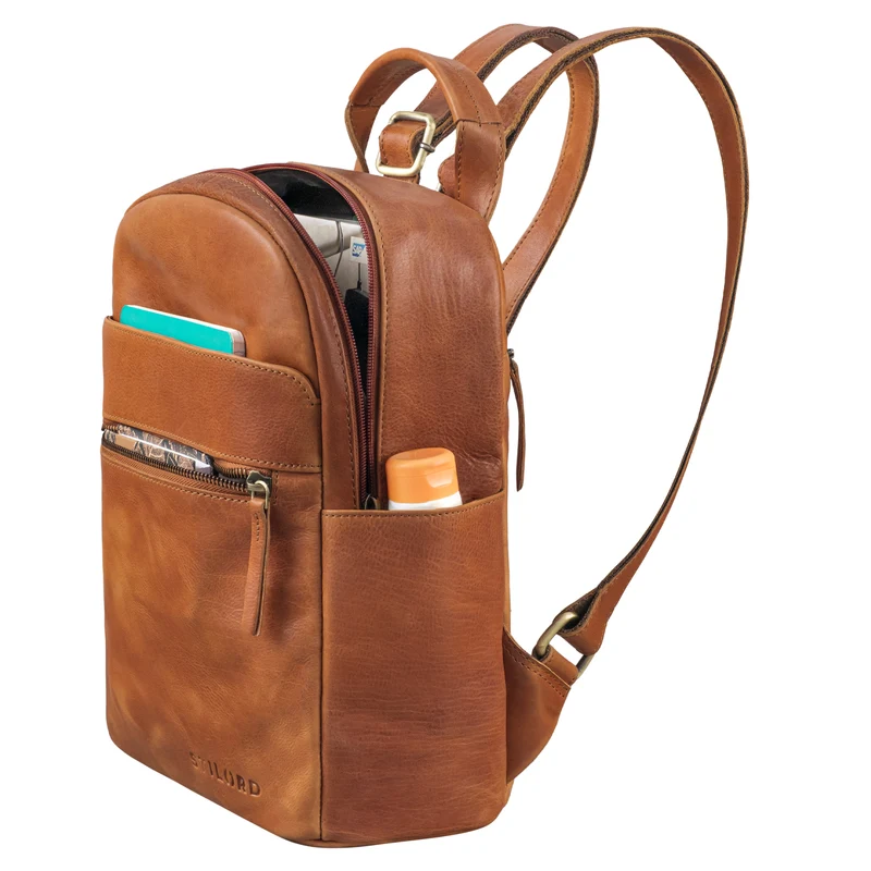 "Phineas" Lederrucksack Damen u. Herren mittel-groß