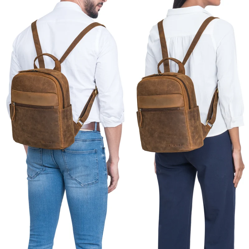 "Phineas" Lederrucksack Damen u. Herren mittel-groß
