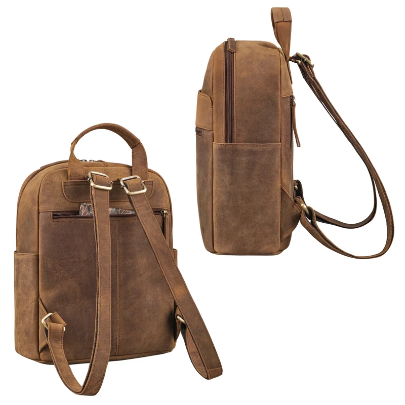 "Phineas" Lederrucksack Damen u. Herren mittel-groß