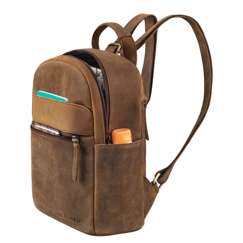 "Phineas" Lederrucksack Damen u. Herren mittel-groß