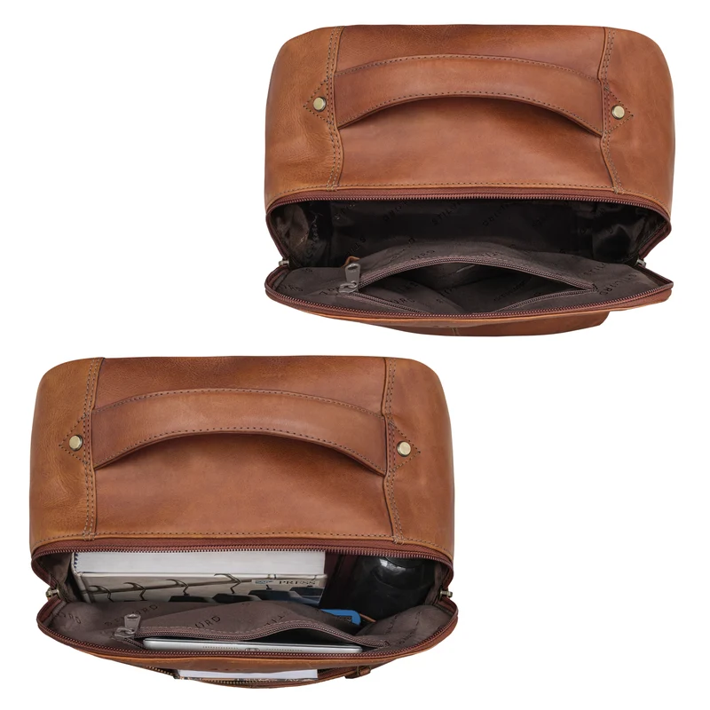"Rory" Stylisher Echt Lederrucksack Damen Arbeitsrucksack Herren Groß