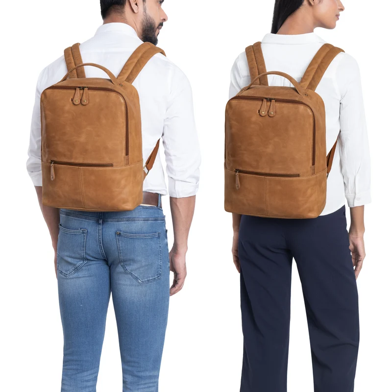 "Rory" Stylisher Echt Lederrucksack Damen Arbeitsrucksack Herren Groß