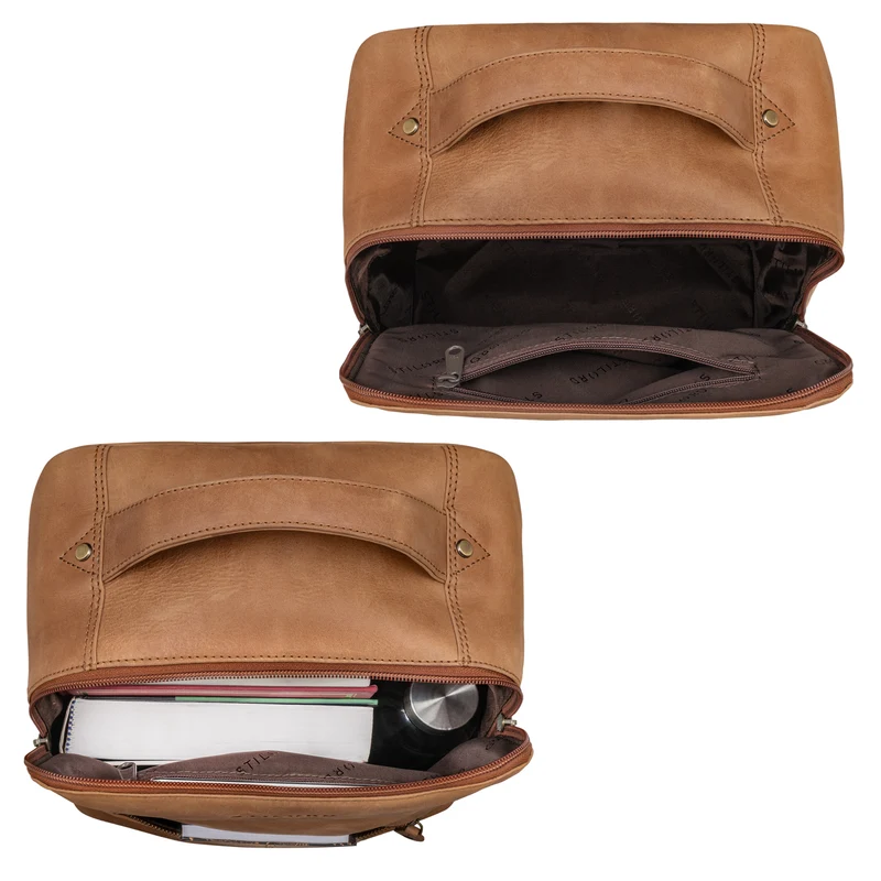 "Rory" Stylisher Echt Lederrucksack Damen Arbeitsrucksack Herren Groß