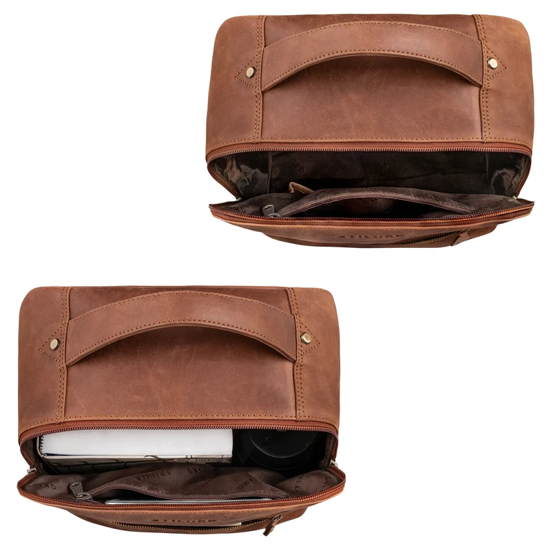 "Rory" Stylisher Echt Lederrucksack Damen Arbeitsrucksack Herren Groß