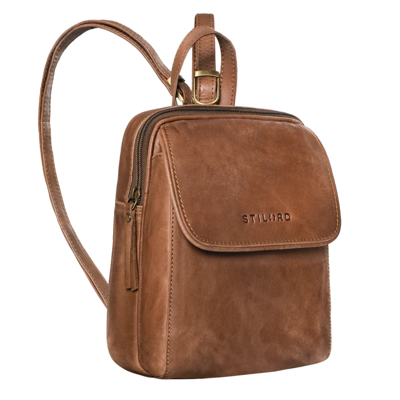 B-WARE "Valentina" Damenrucksack Klein Leder