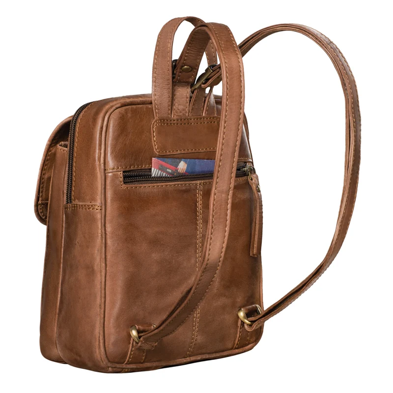 B-WARE "Valentina" Damenrucksack Klein Leder