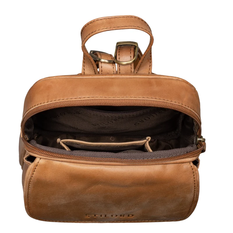 B-WARE "Valentina" Damenrucksack Klein Leder