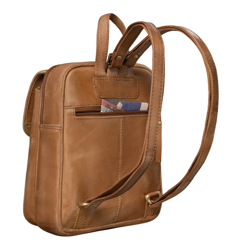 B-WARE "Valentina" Damenrucksack Klein Leder