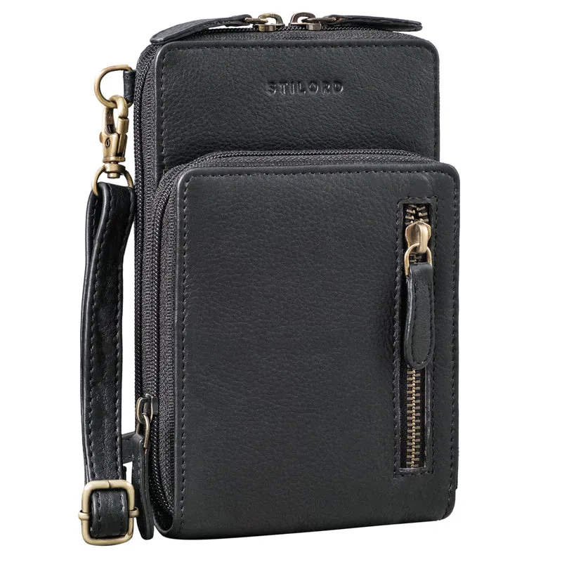 "Payton" 2-1 Leder Handytasche mit Geldbörse zum Umhängen