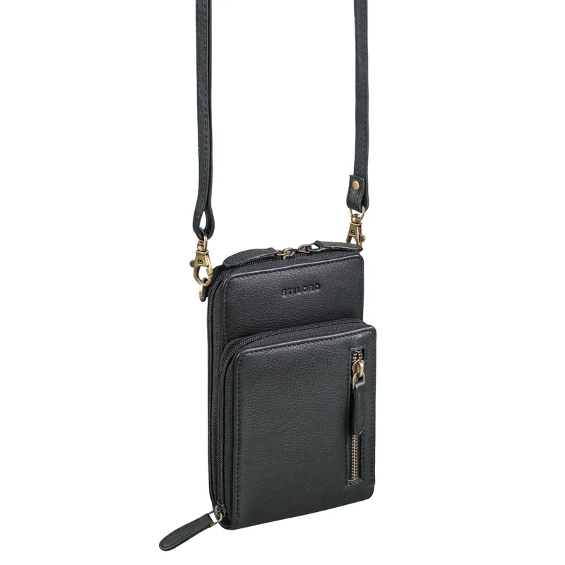 "Payton" 2-1 Leder Handytasche mit Geldbörse zum Umhängen