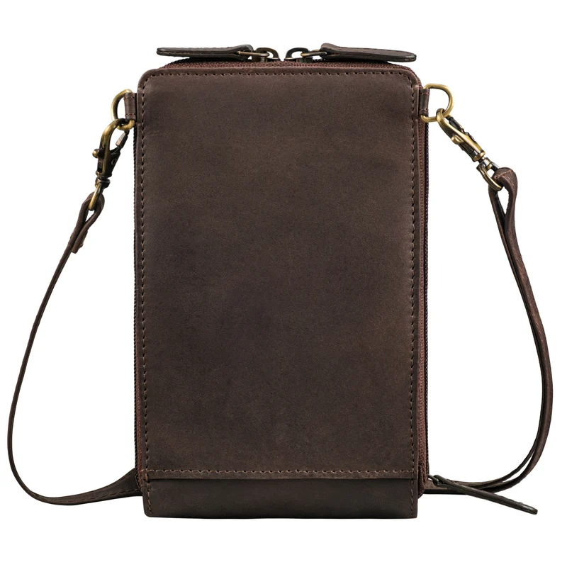 "Payton" 2-1 Leder Handytasche mit Geldbörse zum Umhängen