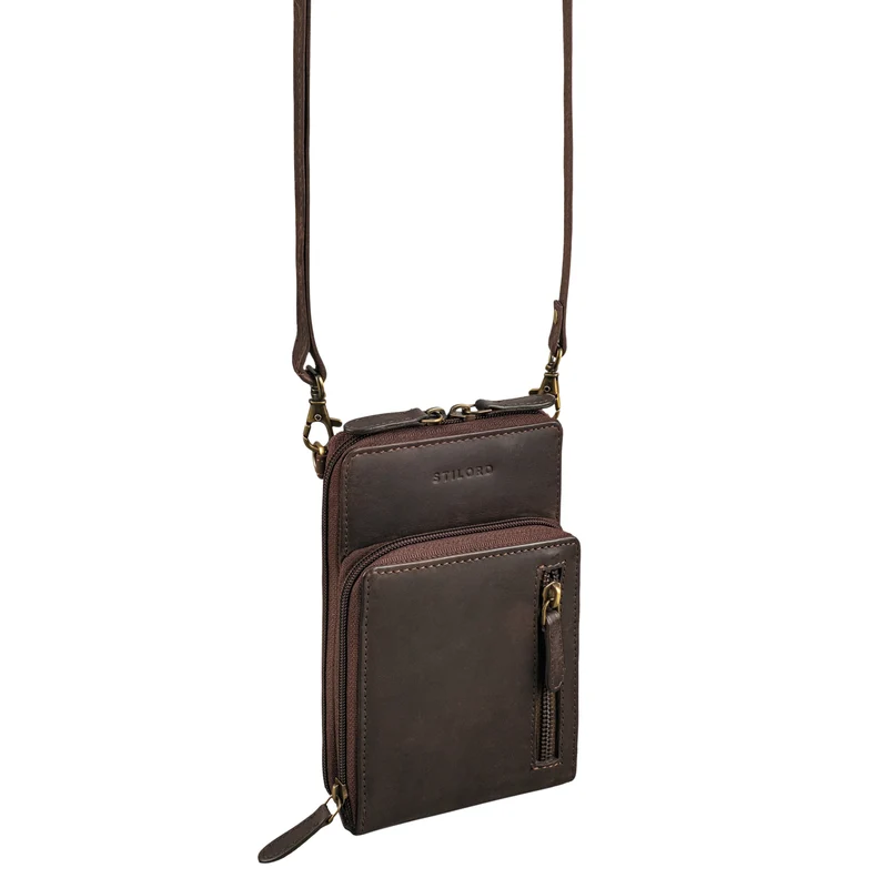 "Payton" 2-1 Leder Handytasche mit Geldbörse zum Umhängen
