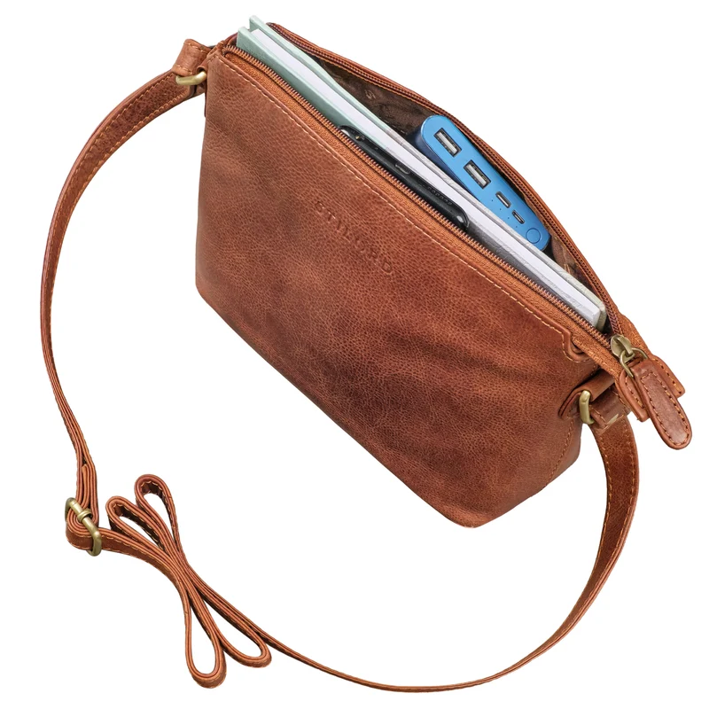 "Melinda" Zeitlose Ledertasche Damen Umhängetasche Klein