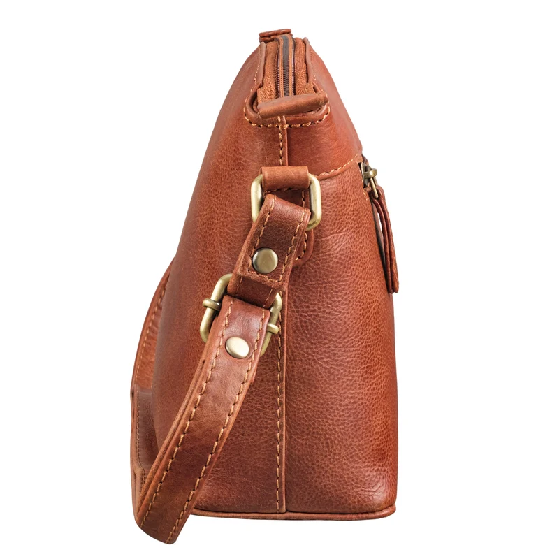 "Melinda" Zeitlose Ledertasche Damen Umhängetasche Klein