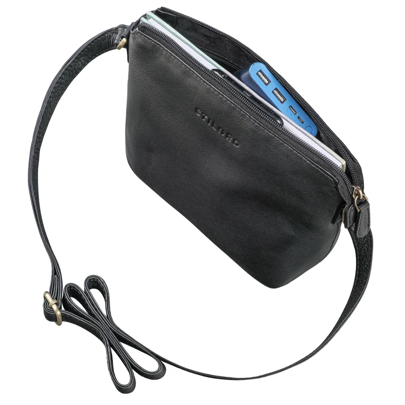 "Melinda" Zeitlose Ledertasche Damen Umhängetasche Klein