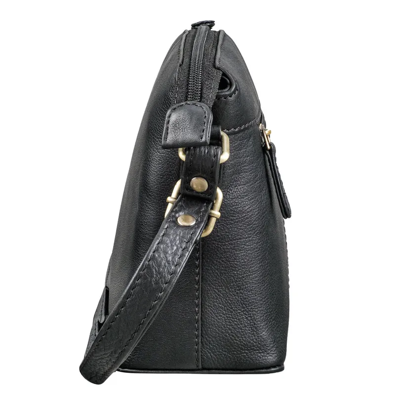 "Melinda" Zeitlose Ledertasche Damen Umhängetasche Klein