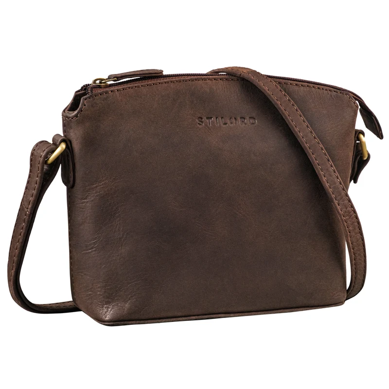"Melinda" Zeitlose Ledertasche Damen Umhängetasche Klein