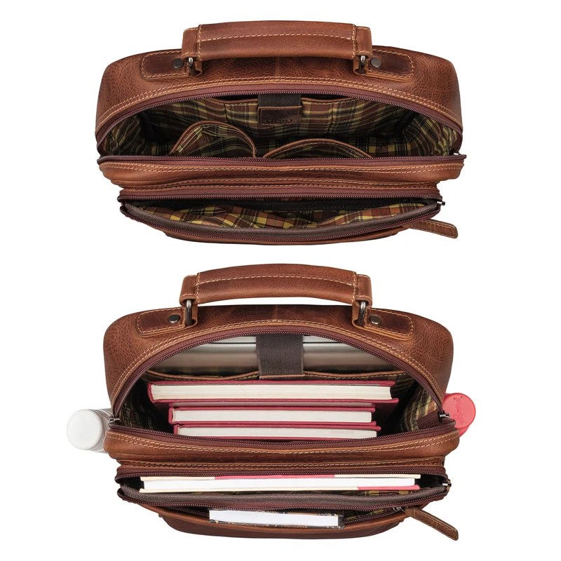 "Roman" Großer Business Laptop-Rucksack Leder Herren 15 - 16 Zoll