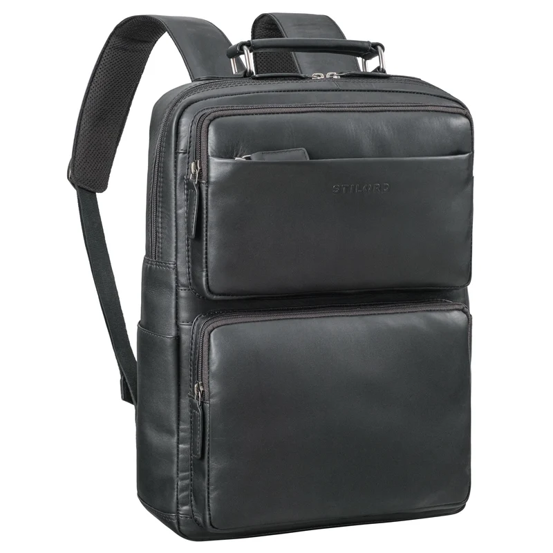 "Roman" Großer Business Laptop-Rucksack Leder Herren 15 - 16 Zoll